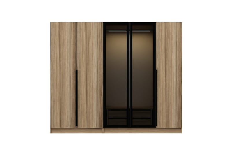 Garderobe Cambrian 225 cm - Brun - Oppbevaring - Garderober & garderobesystem