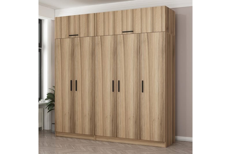 Garderobe Cambrian 225 cm - Brun - Oppbevaring - Garderober & garderobesystem