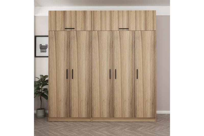 Garderobe Cambrian 225 cm - Brun - Oppbevaring - Garderober & garderobesystem