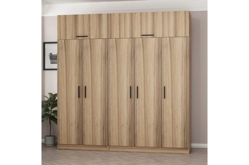 Garderobe Cambrian 225 cm - Brun - Oppbevaring - Garderober & garderobesystem