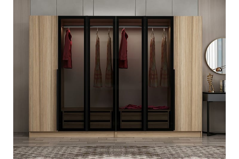 Garderobe Cambrian 225 cm - Brun - Oppbevaring - Garderober & garderobesystem