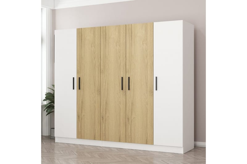 Garderobe Cambrian 225 cm - Brun/Hvit - Oppbevaring - Garderober & garderobesystem