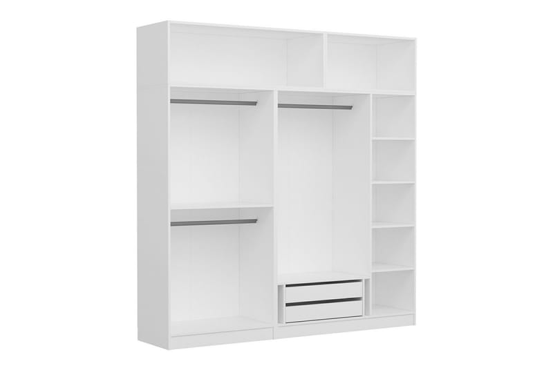 Garderobe Cambrian 225 cm - Grå/Hvit - Oppbevaring - Garderober & garderobesystem