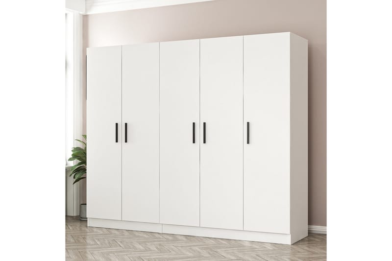 Garderobe Cambrian 225 cm - Hvit - Oppbevaring - Garderober & garderobesystem