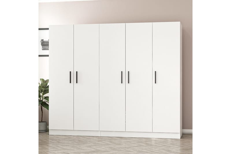 Garderobe Cambrian 225 cm - Hvit - Oppbevaring - Garderober & garderobesystem