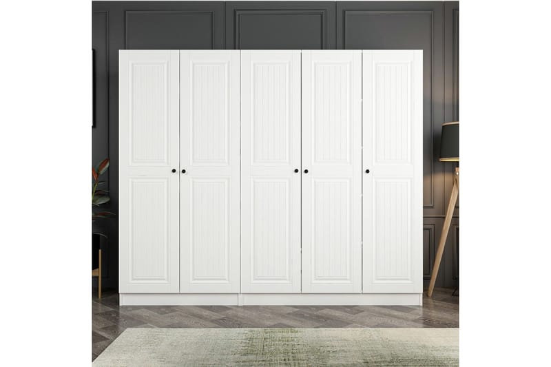 Garderobe Cambrian 225 cm - Hvit - Oppbevaring - Garderober & garderobesystem