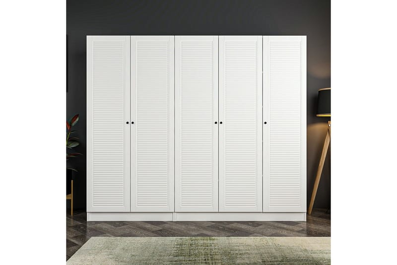 Garderobe Cambrian 225 cm - Hvit - Oppbevaring - Garderober & garderobesystem