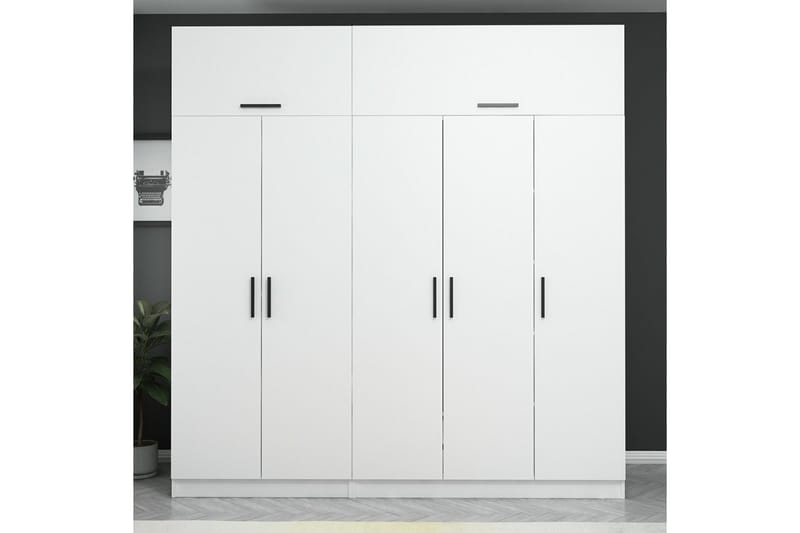 Garderobe Cambrian 225 cm - Hvit - Oppbevaring - Garderober & garderobesystem