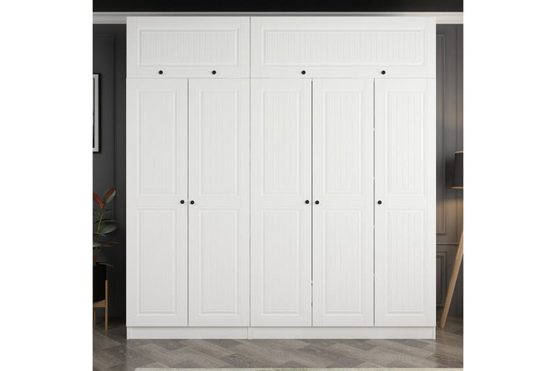 Garderobe Cambrian 225 cm - Hvit - Oppbevaring - Garderober & garderobesystem