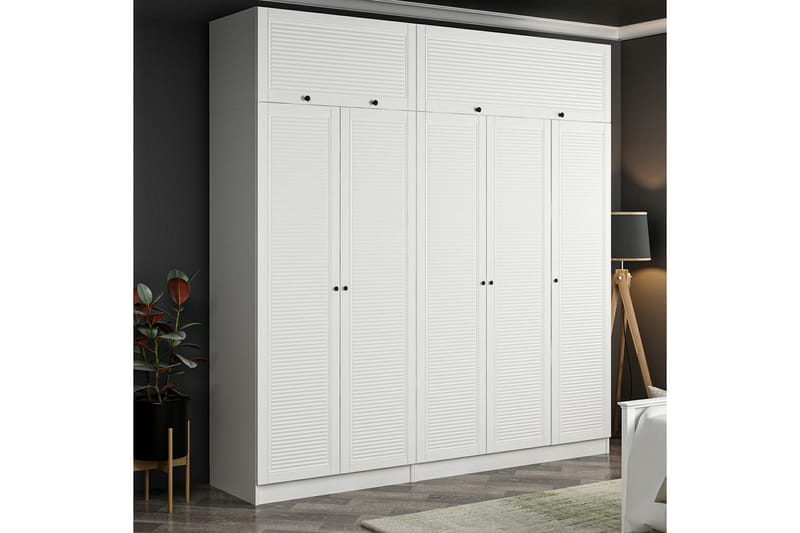 Garderobe Cambrian 225 cm - Hvit - Oppbevaring - Garderober & garderobesystem