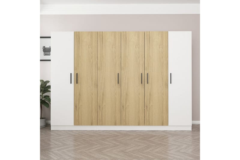 Garderobe Cambrian 225 cm - Hvit - Oppbevaring - Garderober & garderobesystem