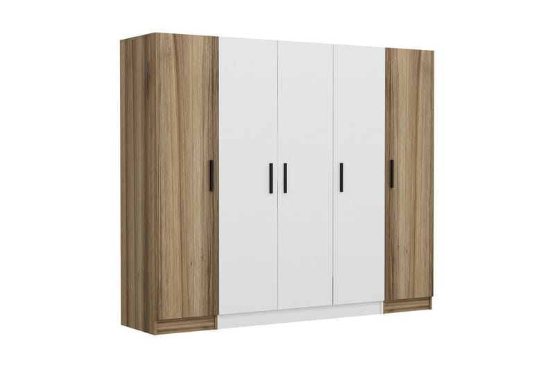 Garderobe Cambrian 225 cm - Hvit/Brun - Oppbevaring - Garderober & garderobesystem