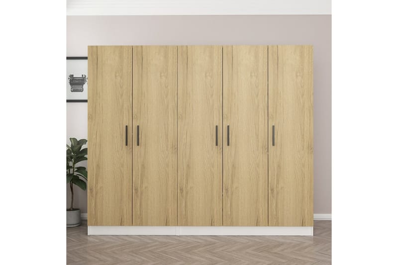 Garderobe Cambrian 225 cm - Valnøtt - Oppbevaring - Garderober & garderobesystem