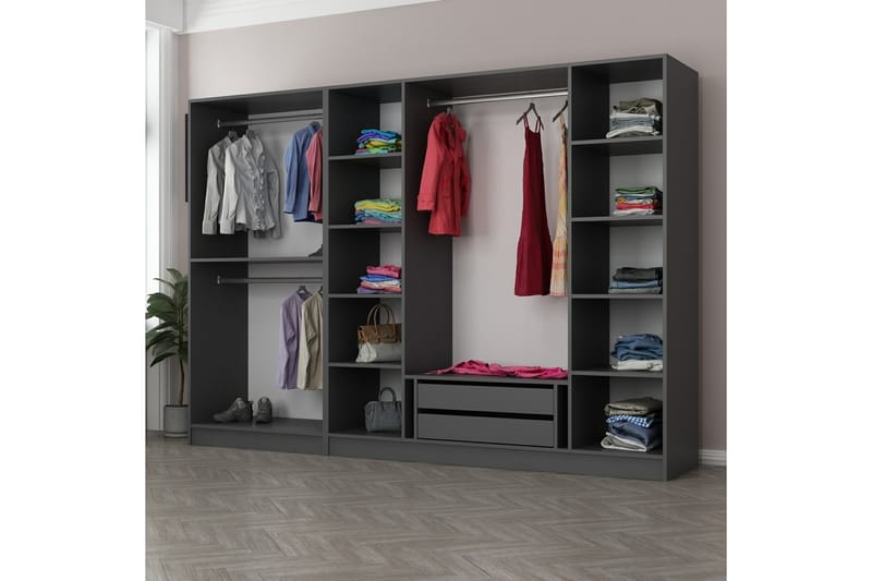 Garderobe Cambrian 270 cm - Antrasitt - Oppbevaring - Garderober & garderobesystem