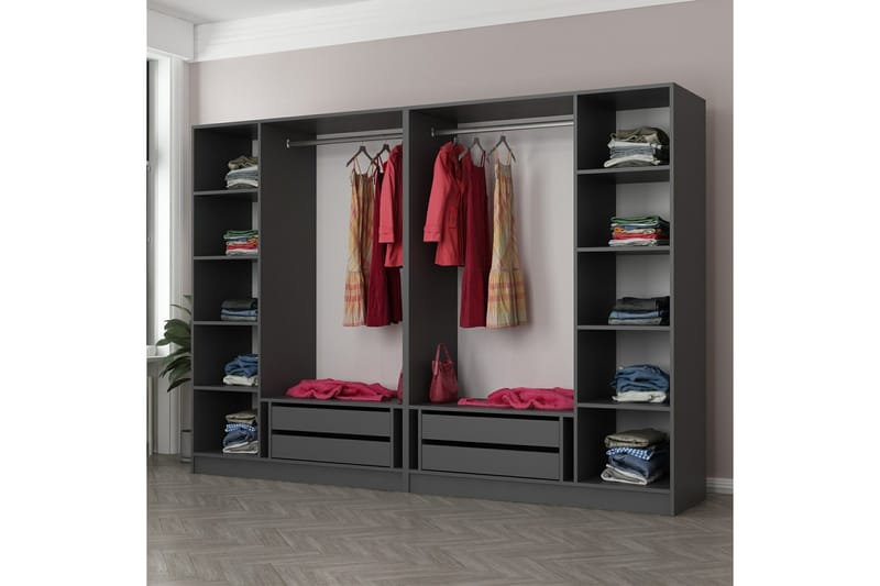 Garderobe Cambrian 270 cm - Antrasitt - Oppbevaring - Garderober & garderobesystem