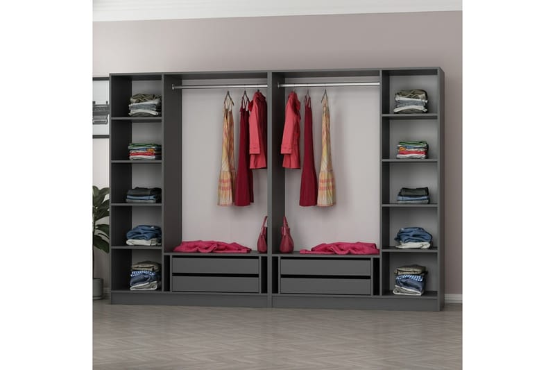 Garderobe Cambrian 270 cm - Antrasitt - Oppbevaring - Garderober & garderobesystem