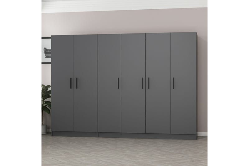 Garderobe Cambrian 270 cm - Antrasitt - Oppbevaring - Garderober & garderobesystem