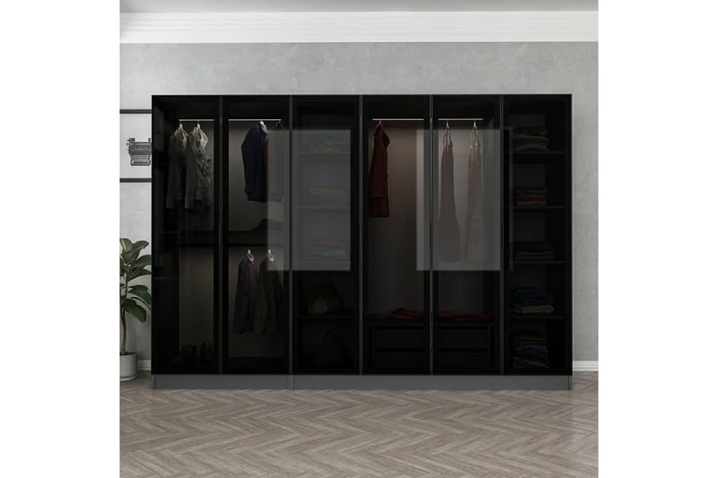 Garderobe Cambrian 270 cm - Antrasitt - Oppbevaring - Garderober & garderobesystem