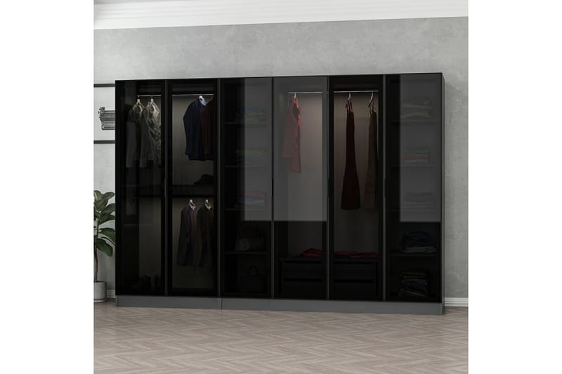 Garderobe Cambrian 270 cm - Antrasitt - Oppbevaring - Garderober & garderobesystem