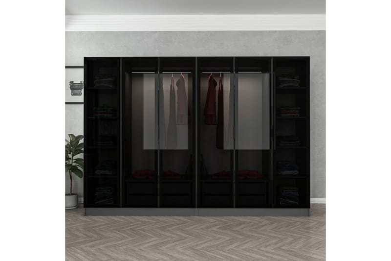 Garderobe Cambrian 270 cm - Antrasitt - Oppbevaring - Garderober & garderobesystem