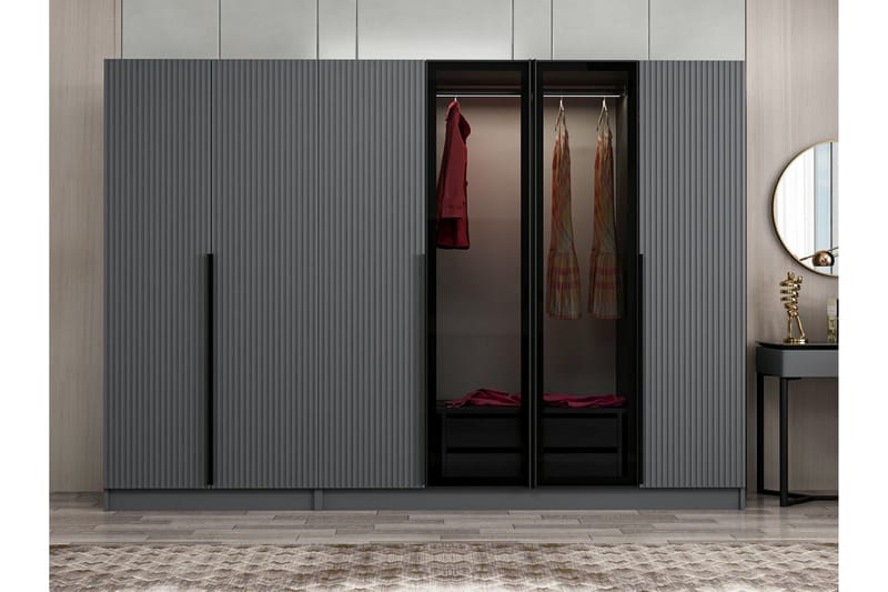 Garderobe Cambrian 270 cm - Antrasitt - Oppbevaring - Garderober & garderobesystem