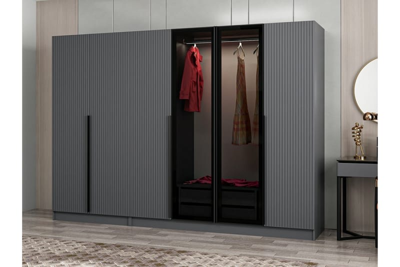 Garderobe Cambrian 270 cm - Antrasitt - Oppbevaring - Garderober & garderobesystem