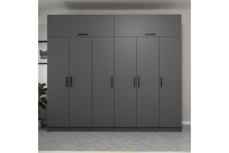 Garderobe Cambrian 270 cm - Antrasitt - Oppbevaring - Garderober & garderobesystem