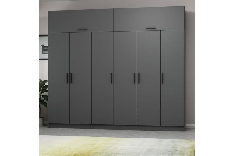 Garderobe Cambrian 270 cm - Antrasitt - Oppbevaring - Garderober & garderobesystem