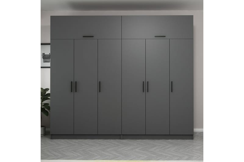 Garderobe Cambrian 270 cm - Antrasitt - Oppbevaring - Garderober & garderobesystem