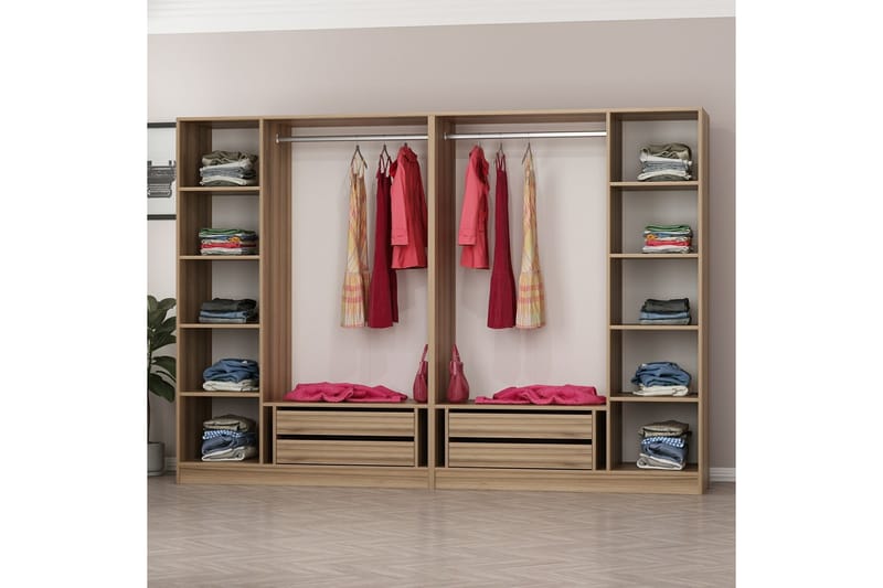 Garderobe Cambrian 270 cm - Brun - Oppbevaring - Garderober & garderobesystem