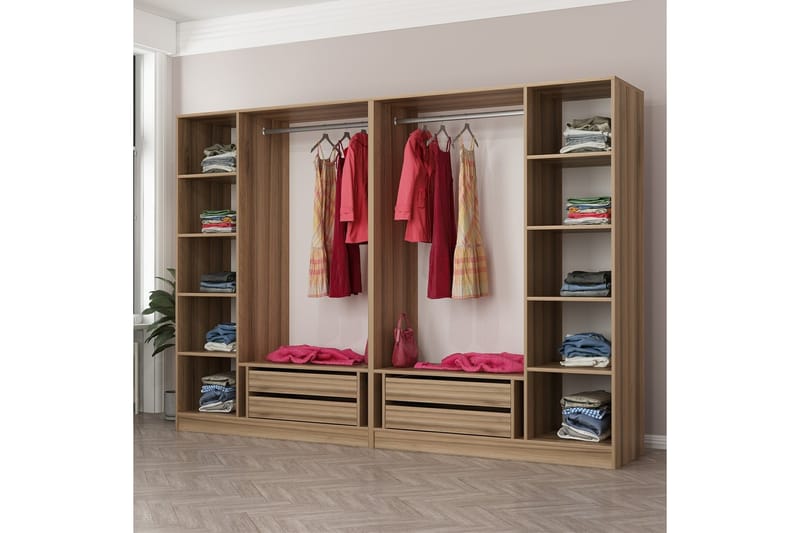 Garderobe Cambrian 270 cm - Brun - Oppbevaring - Garderober & garderobesystem