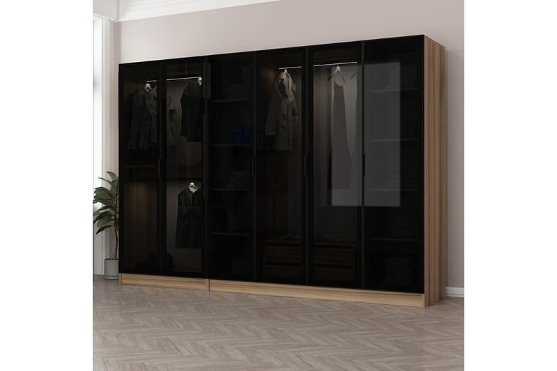 Garderobe Cambrian 270 cm - Brun - Oppbevaring - Garderober & garderobesystem