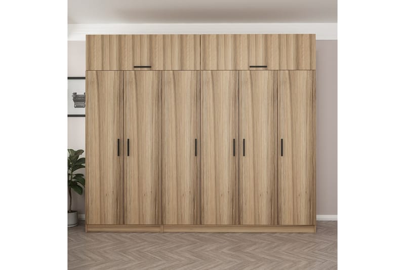 Garderobe Cambrian 270 cm - Brun - Oppbevaring - Garderober & garderobesystem