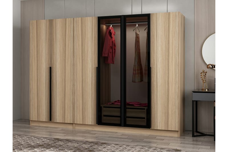 Garderobe Cambrian 270 cm - Eik - Oppbevaring - Garderober & garderobesystem