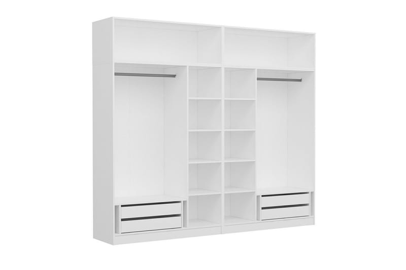 Garderobe Cambrian 270 cm - Grå/Hvit - Oppbevaring - Garderober & garderobesystem