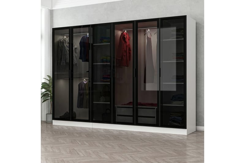 Garderobe Cambrian 270 cm - Hvit - Oppbevaring - Garderober & garderobesystem