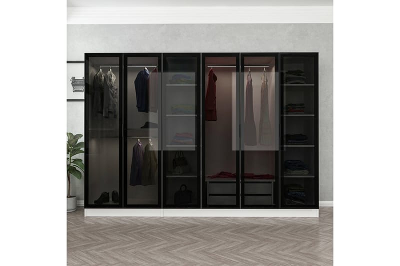 Garderobe Cambrian 270 cm - Hvit - Oppbevaring - Garderober & garderobesystem