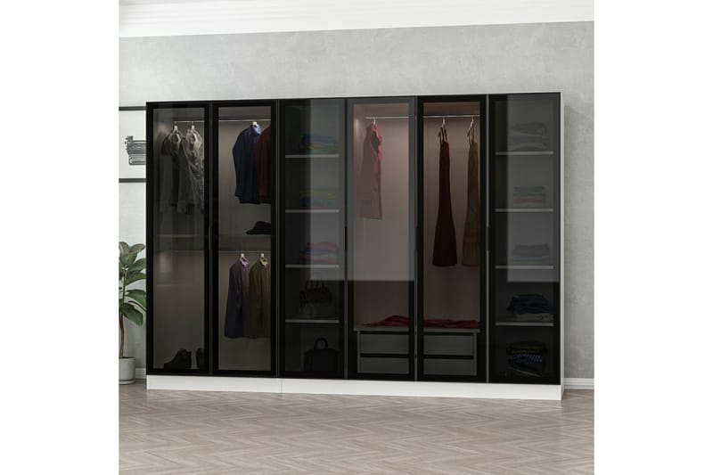 Garderobe Cambrian 270 cm - Hvit - Oppbevaring - Garderober & garderobesystem