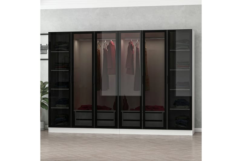 Garderobe Cambrian 270 cm - Hvit - Oppbevaring - Garderober & garderobesystem