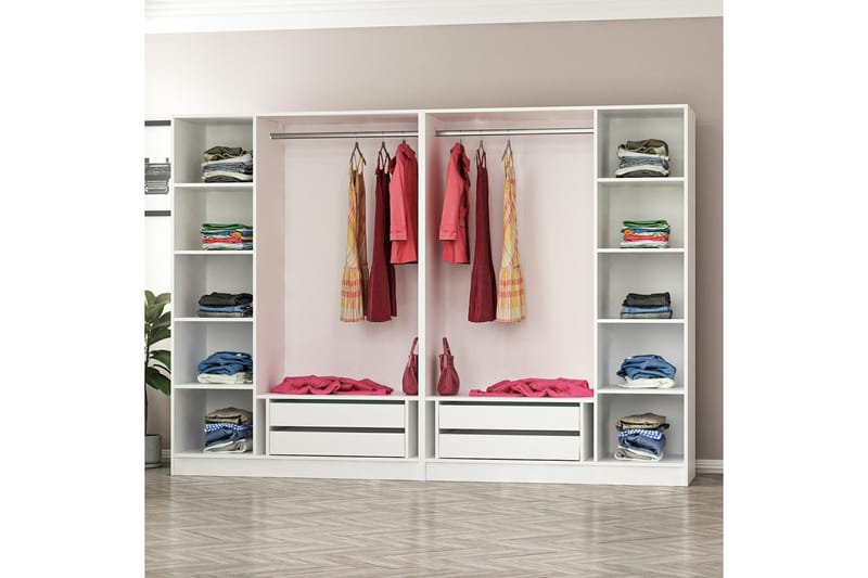 Garderobe Cambrian 270 cm - Hvit - Oppbevaring - Garderober & garderobesystem