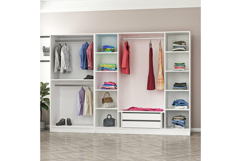 Garderobe Cambrian 270 cm - Hvit - Oppbevaring - Garderober & garderobesystem