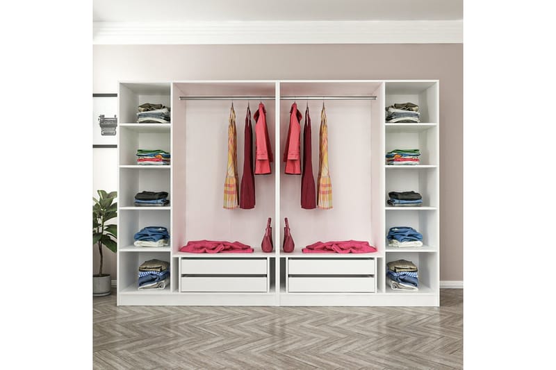 Garderobe Cambrian 270 cm - Hvit - Oppbevaring - Garderober & garderobesystem