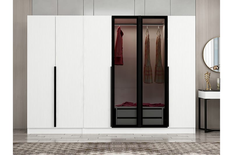 Garderobe Cambrian 270 cm - Hvit - Oppbevaring - Garderober & garderobesystem