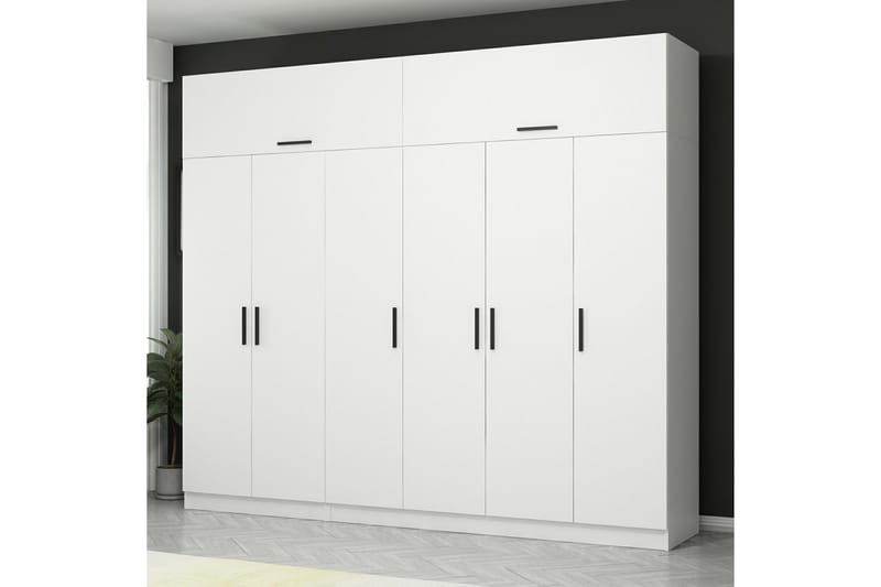 Garderobe Cambrian 270 cm - Hvit - Oppbevaring - Garderober & garderobesystem