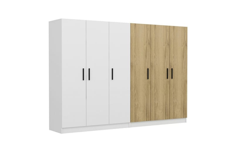 Garderobe Cambrian 270 cm - Hvit/Brun - Oppbevaring - Garderober & garderobesystem