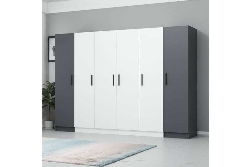 Garderobe Cambrian 270 cm - Hvit/Grå - Oppbevaring - Garderober & garderobesystem