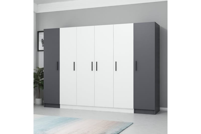 Garderobe Cambrian 270 cm - Hvit/Grå - Oppbevaring - Garderober & garderobesystem