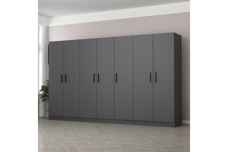 Garderobe Cambrian 315 cm - Antrasitt - Oppbevaring - Garderober & garderobesystem