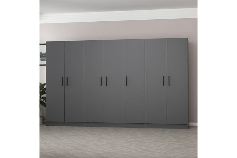 Garderobe Cambrian 315 cm - Antrasitt - Oppbevaring - Garderober & garderobesystem