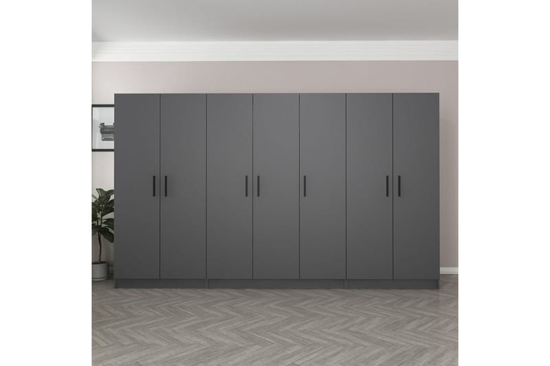 Garderobe Cambrian 315 cm - Antrasitt - Oppbevaring - Garderober & garderobesystem